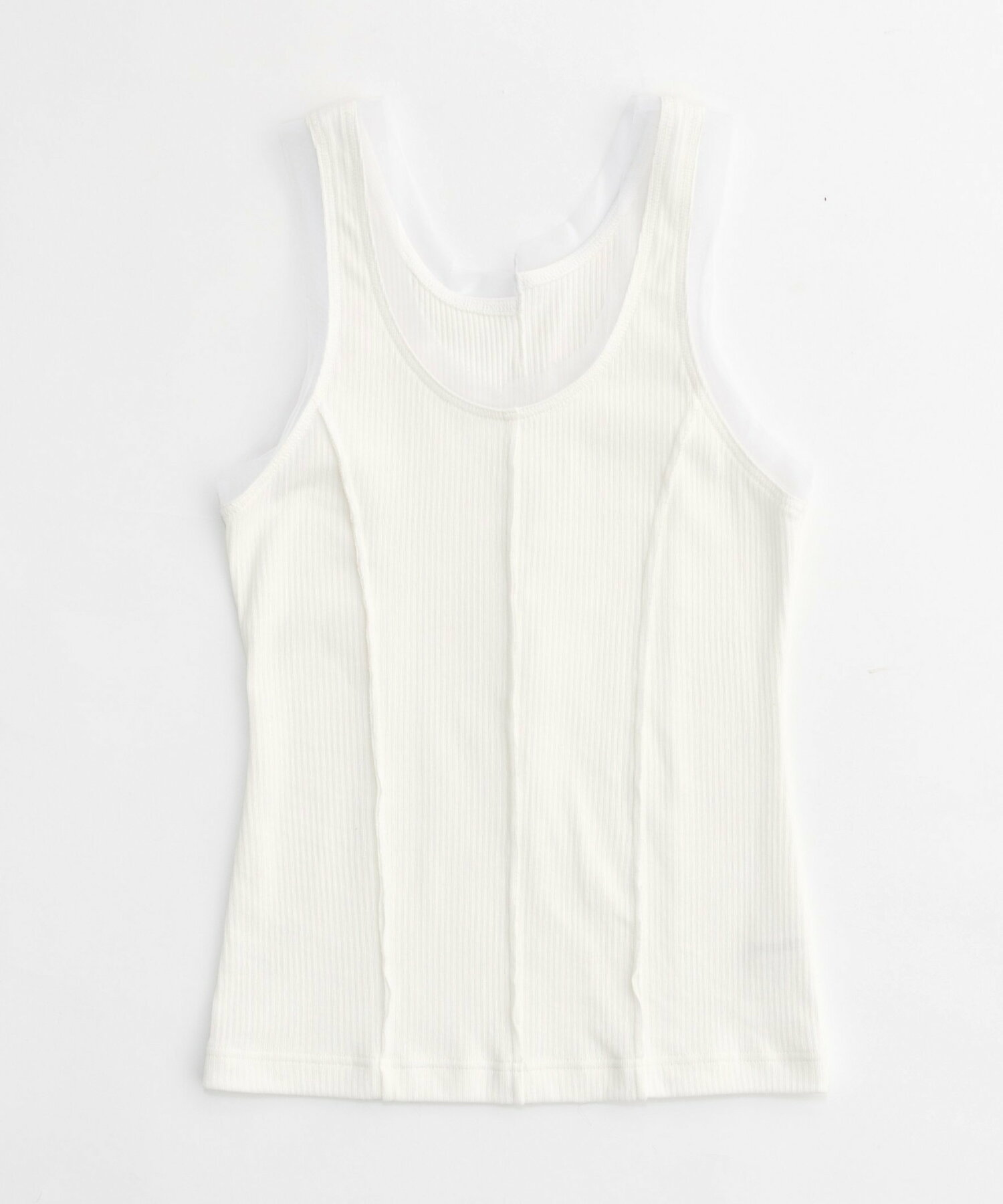 Tulle Piping 2way Tank Top